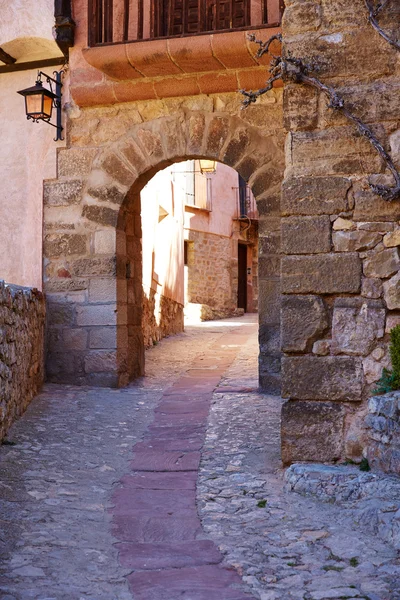 De middeleeuwse stad Albarracin at Teruel Spanje — Stockfoto