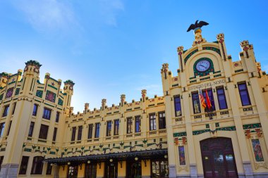 Valencia tren Kuzey İstasyonu cephe İspanya
