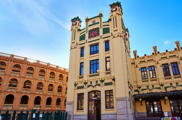 Valencia railway North station facade Spain — Stock Photo, Image