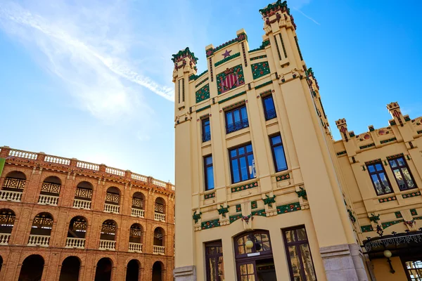 Valencia bahnhof nordbahnhofsfassade spanien — Stockfoto