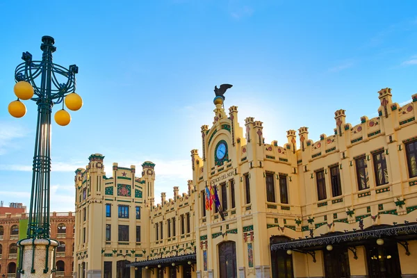 Valencia railway North station facade Spain — Stock Photo, Image