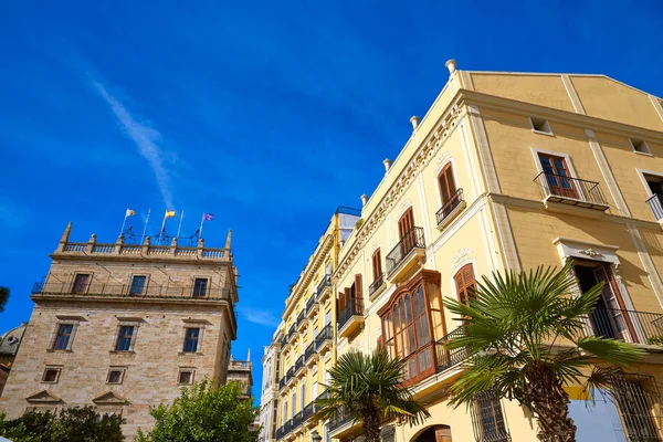 Valencia Plaza de la Virgen placu i Palau Generalitat — Zdjęcie stockowe