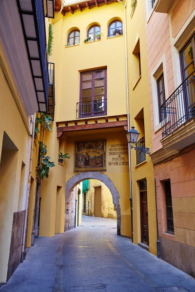 Valencia Portal de Valldigna oblouk barrio del Carmen — Stock fotografie