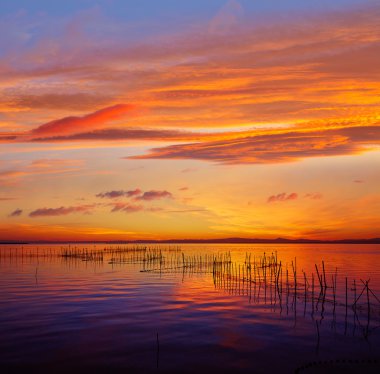 El Saler Valencia, La Albufera göl günbatımı