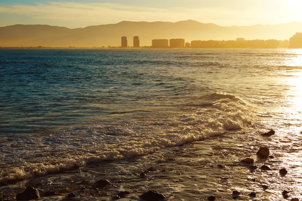 Cullera Playa los Olivos strand sunset-Valencia — Stock Fotó