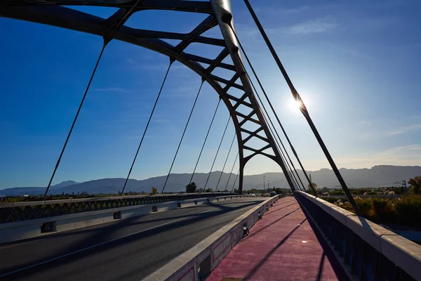 Ponte Cullera sobre o rio Xuquer Jucar de Valência — Fotografia de Stock