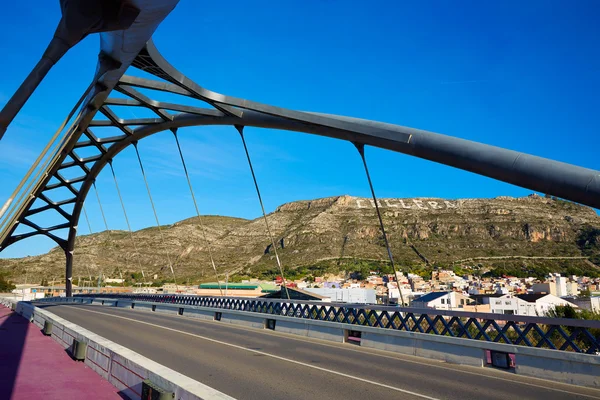 Cullera brücke über xuquer jucar fluss valencia — Stockfoto