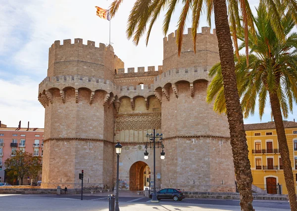 Torre di Valencia Torres de Serranos — Foto Stock