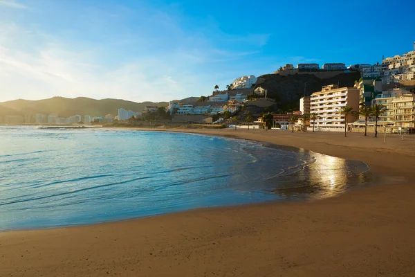 Cullera Playa los Olivos plaża zachód w Valencia — Zdjęcie stockowe