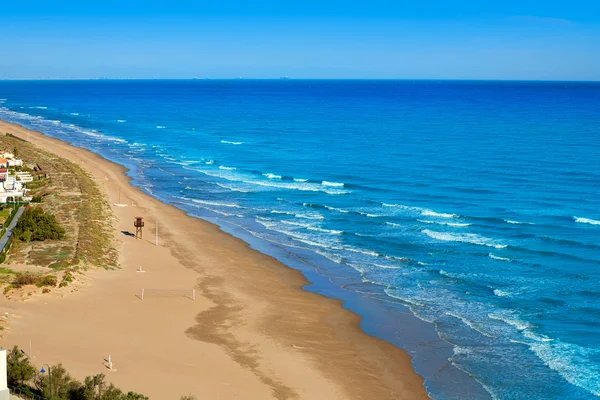 Cullera dosel beach Antenne Mittelmeer Spanien — Stockfoto