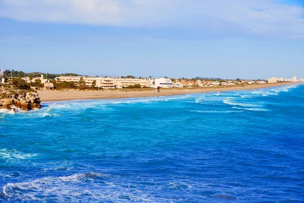 Praia de Cullera Faromar aérea Mediterrâneo Espanha — Fotografia de Stock