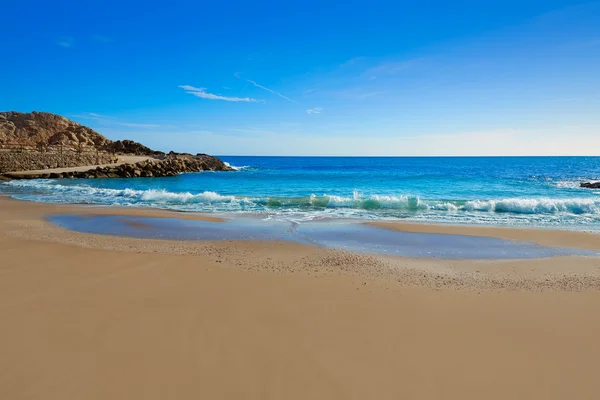 Cullera Platja del långt stranden Playa del Faro Valencia — Stockfoto