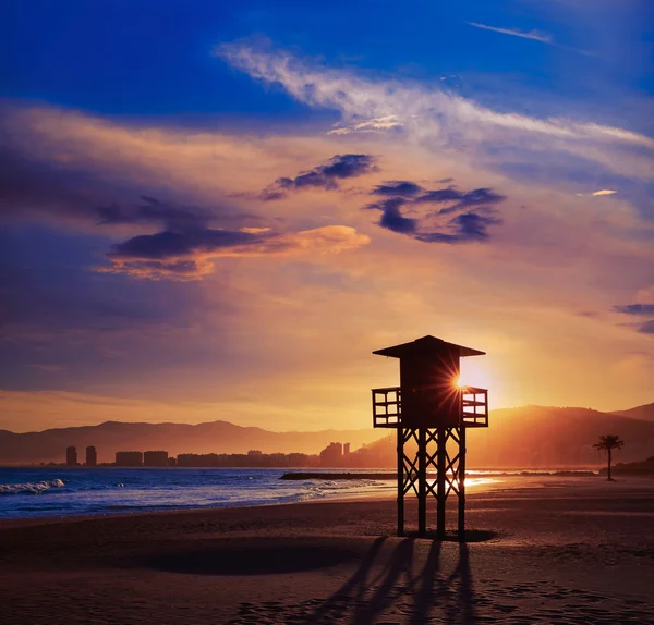 Cullera Playa los Olivos strand sunset-Valencia — Stock Fotó