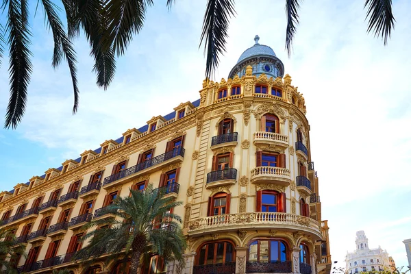 Praça Valencia Ayuntamiento Casa Ferrer — Fotografia de Stock