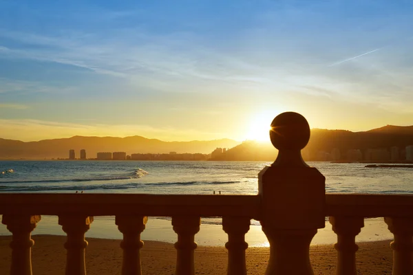 Cullera Playa los Olivos beach sunset in Valencia — Stock Photo, Image