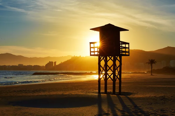 Valencia Cullera Playa los Olivos plaj gün batımı — Stok fotoğraf