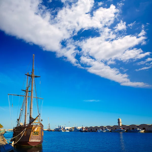 Lungomare del porto di Gandia Mediterraneo Valencia — Foto Stock