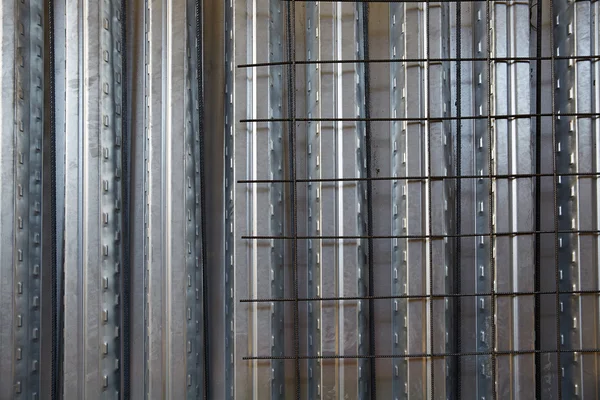 钢筋混凝土板金属板模板 — 图库照片