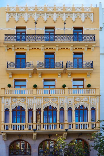 Praça Valencia Ayuntamiento Casa Noguera — Fotografia de Stock