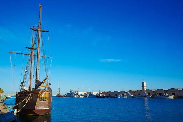 Lungomare del porto di Gandia Mediterraneo Valencia — Foto Stock