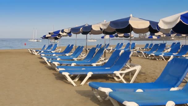 Strand las vistas in adeje Küste Hängematten auf Teneriffa — Stockvideo