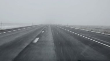 Bize 15 eyaletler arası kar yağdı yol Nevada'da sürüş ı kar yağışı 