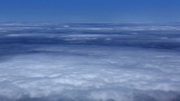 Zee van wolken beweging langzaam in Canarische eilanden — Stockvideo