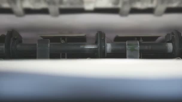 Детали печати офсетной машинной печати — стоковое видео