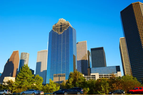 Houston downtown skyline of Texas city in US — Stock Photo, Image