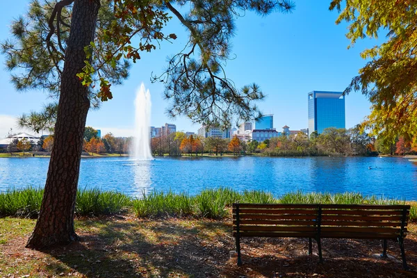 Houston Hermann parque McGovern lago — Foto de Stock