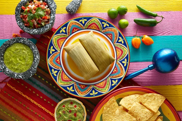 Mexican Tamale tamales of corn leaves — Stock Photo, Image