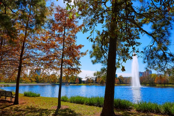 Houston Hermann park jezioro Mcgovern — Zdjęcie stockowe