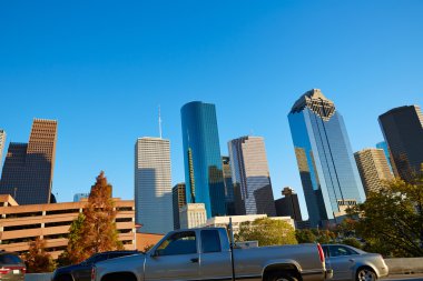 Texas city Houston şehir manzarası bize