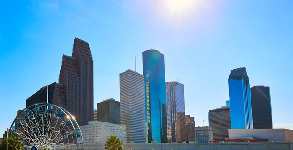 Houston city skyline from west Texas US — Stock Photo, Image