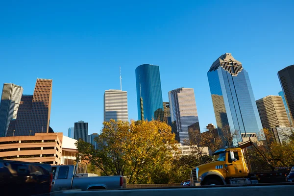 Houston downtown skyline of Texas city in US — Stock Photo, Image