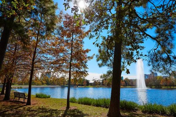 Houston Hermann park Mcgovern lake — Stockfoto