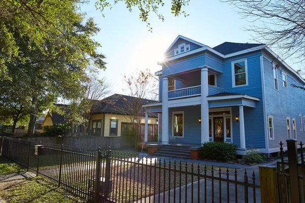 Хьюстон Хайтс Викторианский стиль домов Техас — стоковое фото