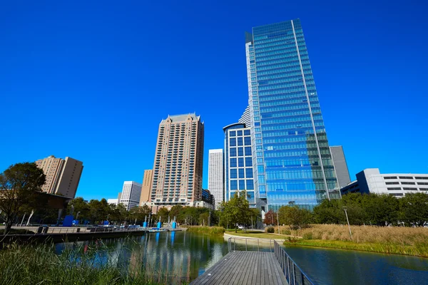Зеленый парк Houston Discovery в центре города — стоковое фото