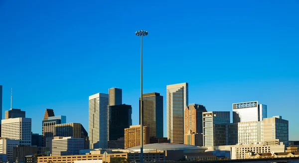 Texas city Houston şehir manzarası bize — Stok fotoğraf