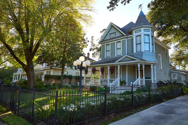 Хьюстон Хайтс Викторианский стиль домов Техас — стоковое фото