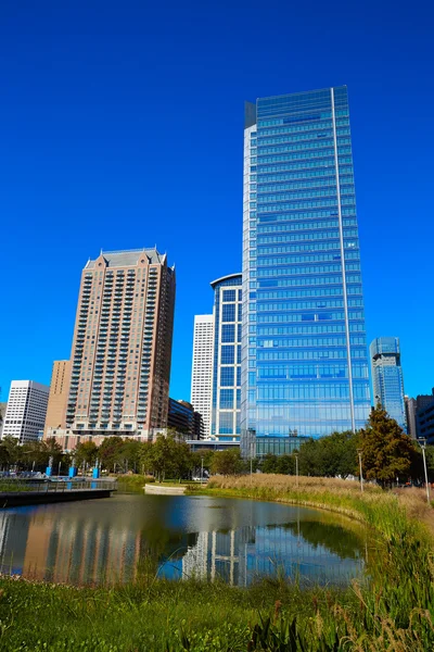 Houston Discovery parque verde no centro da cidade — Fotografia de Stock