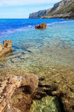 Denia Las rotas beach Sant Antonio cape yakınında