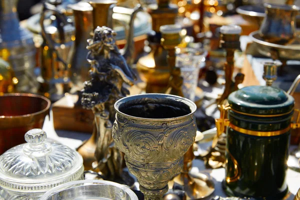 Antiques market outdoor in Spain — Stock Photo, Image