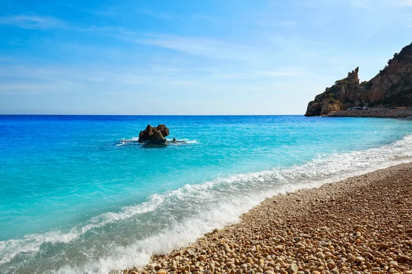 Pláž Cala del Moraig v Benitatxellu Alicante — Stock fotografie