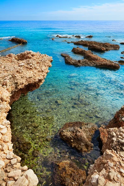 Playa de Denia Las rotas cerca del cabo de Sant Antonio — Foto de Stock