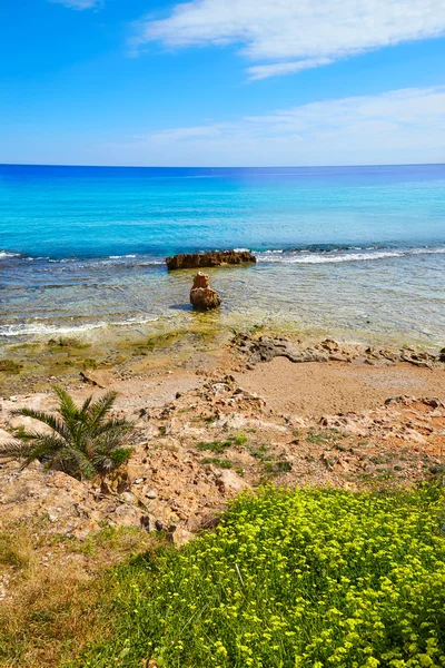 Denia Las rotas pantai dekat Sant Antonio cape — Stok Foto