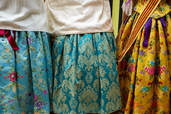 Falleras Kleid aus fallas populärer valencia — Stockfoto