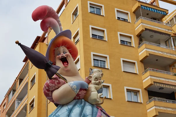 Fallas fest popular figures will burn in March 19 — Stock Photo, Image