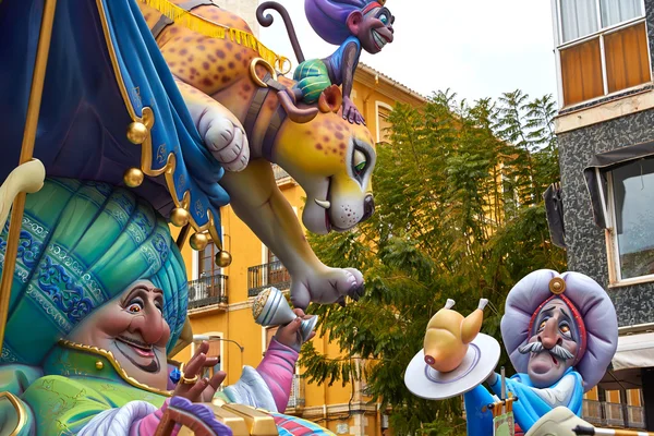 Fallas fest popular figures will burn in March 19 — Stock Photo, Image