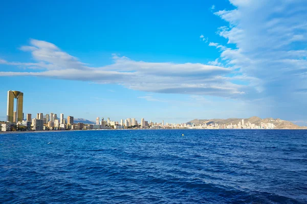 Benidorm Poniente strand in Alicante Spanje — Stockfoto